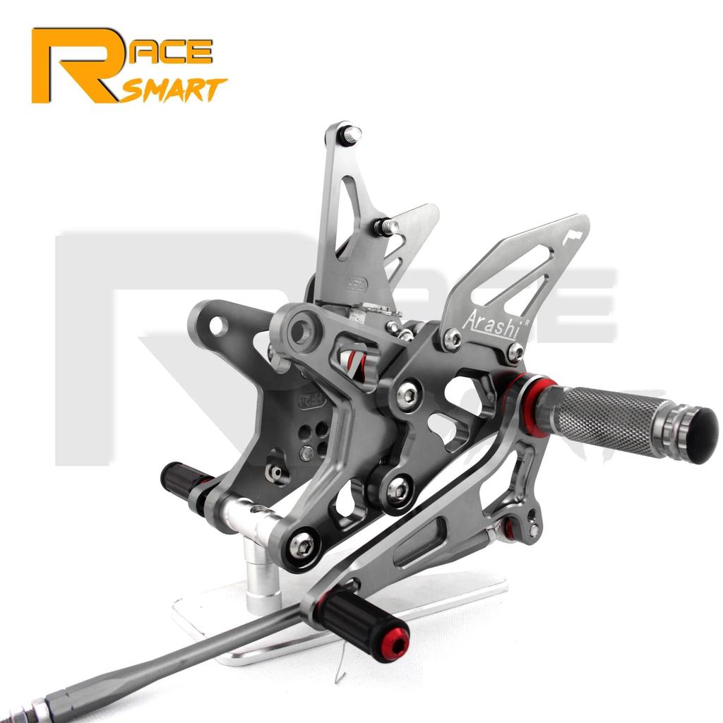 Untuk KAWASAKI ZX-6R ZX6R ZX636 ZX-636 2018-2020 Sepeda Motor CNC Pijakan Kaki Belakang yang Dapat D