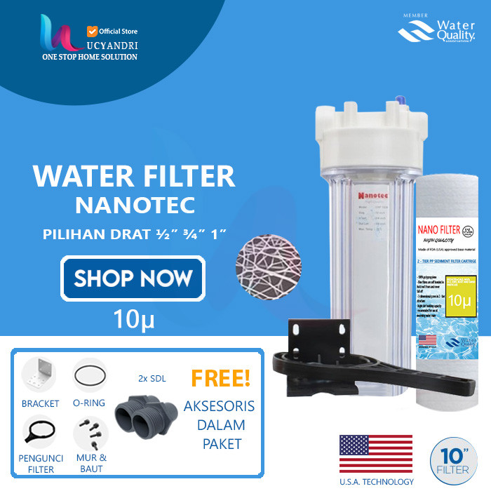 Filter Air Nanotec 10" PP | Saringan Air Nanotec 10 PP | Filter Air Nanotec 10 Inch PP