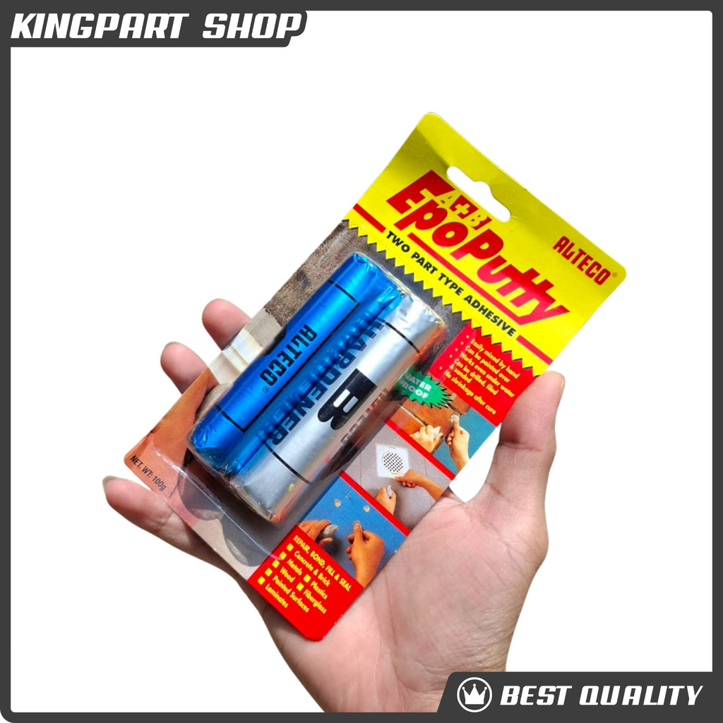 (GROSIR) Lem Porting Alteco Epo Putty 100gram Lem Mesin Super Kuat Tahan Panas Lem Besi Epoxy Putty