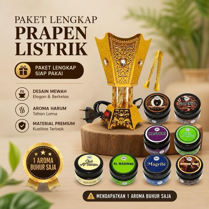 PAKETAN PRAPEN LISTRIK MABKHARA ELEKTRIK TEMPAT BAKAR BUKHUR ELEKTRIK - PRAPEN LISTRIK