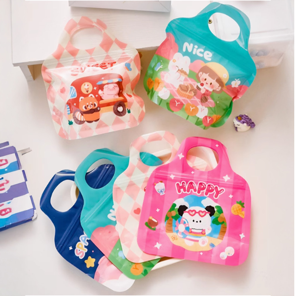 6862 Plastic Bag Zipper Karakter Hewan / Plastik Ziplock Mini Tas Jinjing / Goodie Bag Permen / Zipp