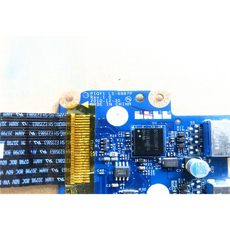 Original Genuine Para Y570 FOR Lenovoy Portas USB Placa de Circuito Painel de Áuo ls6887p 100% Test 