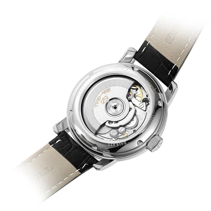 2025 New Seagull Men's Watch Automatic Mechanical Wristwatch Multi-Function Hollow Flywheel Business