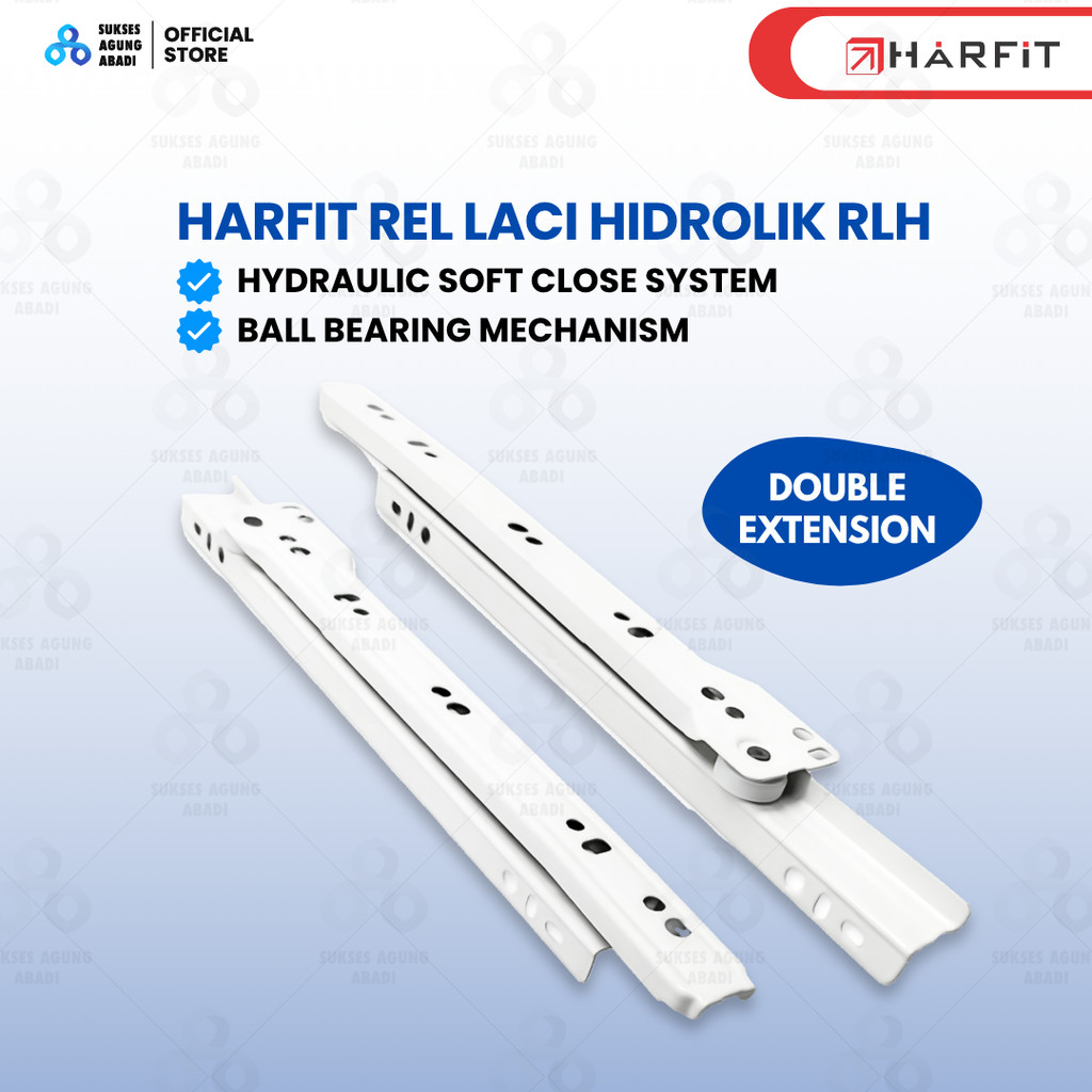 Rel Laci Hidrolik Harfit Soft Close - Rel Laci Slow Motion Premium