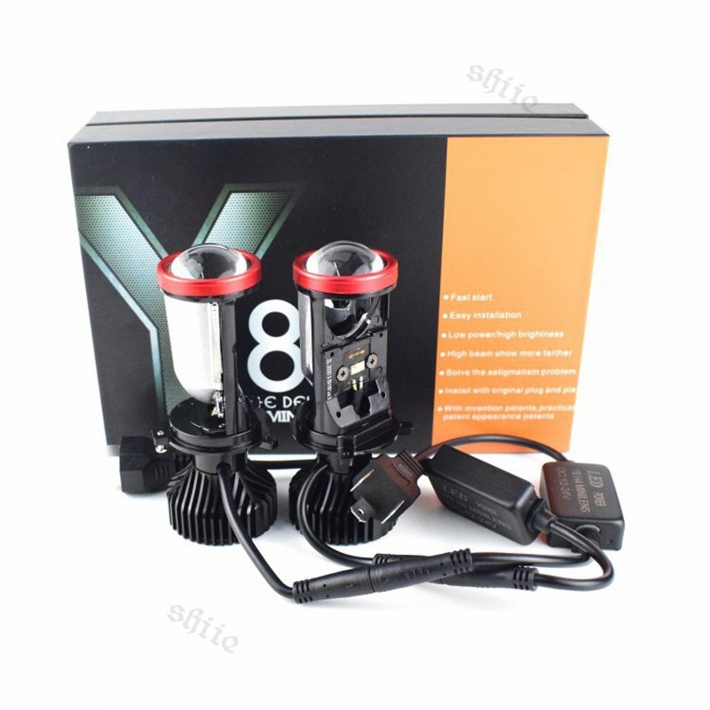 Lampu LED Y7D H4 Y7 mini projector biled H4 kaki 3 mobil motor headlamp