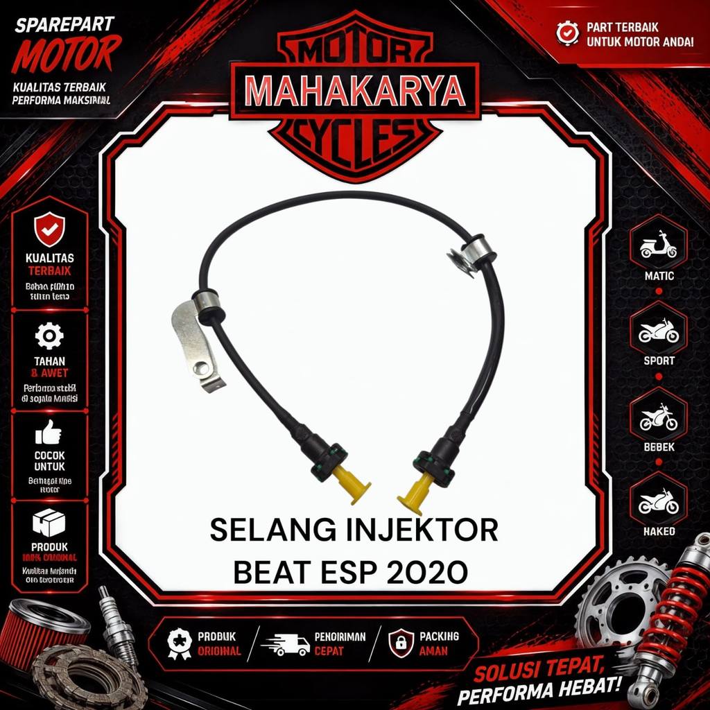 MOXIS SELANG INJEKTOR BEAT ESP 2020- TERBARU GENIO 17651 K1A N01 PANJANG ± 49CM