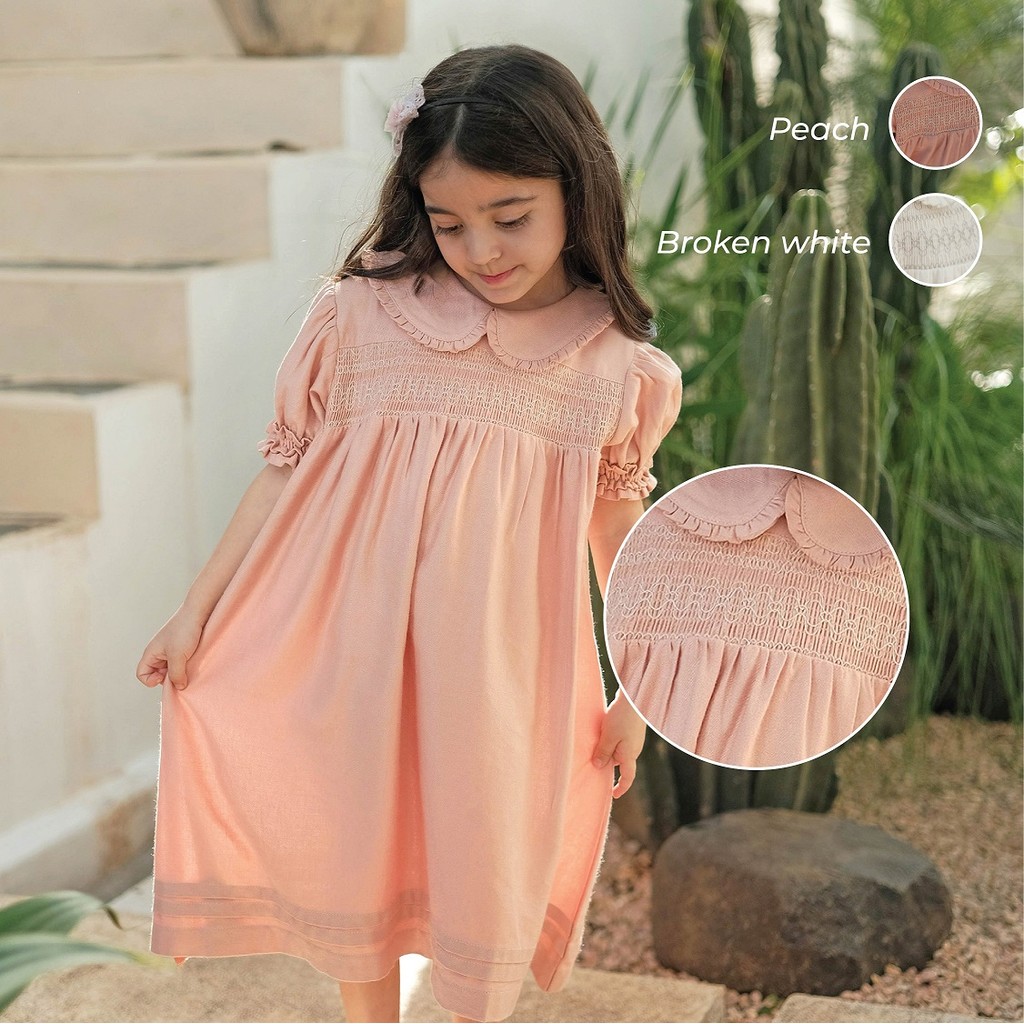 Zelda Smock Dress - Dress Lebaran Anak |  Dress Smock Anak |  Dress Anak |  Dress Anak Perempuan |  