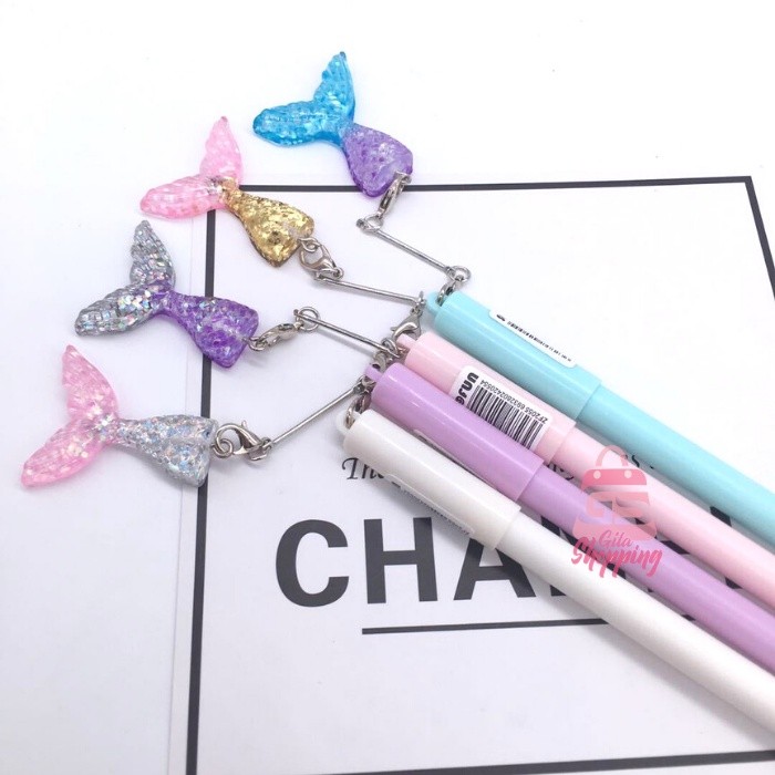 

PULPEN GEL MERMAID & BOTTLE / PENA LUCU IMUT KOREAN GEL PEN - READY COD