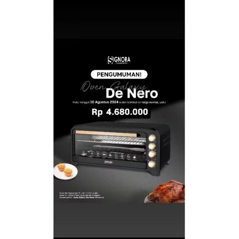 Oven Signora Galaxy De Nero 75 Liter