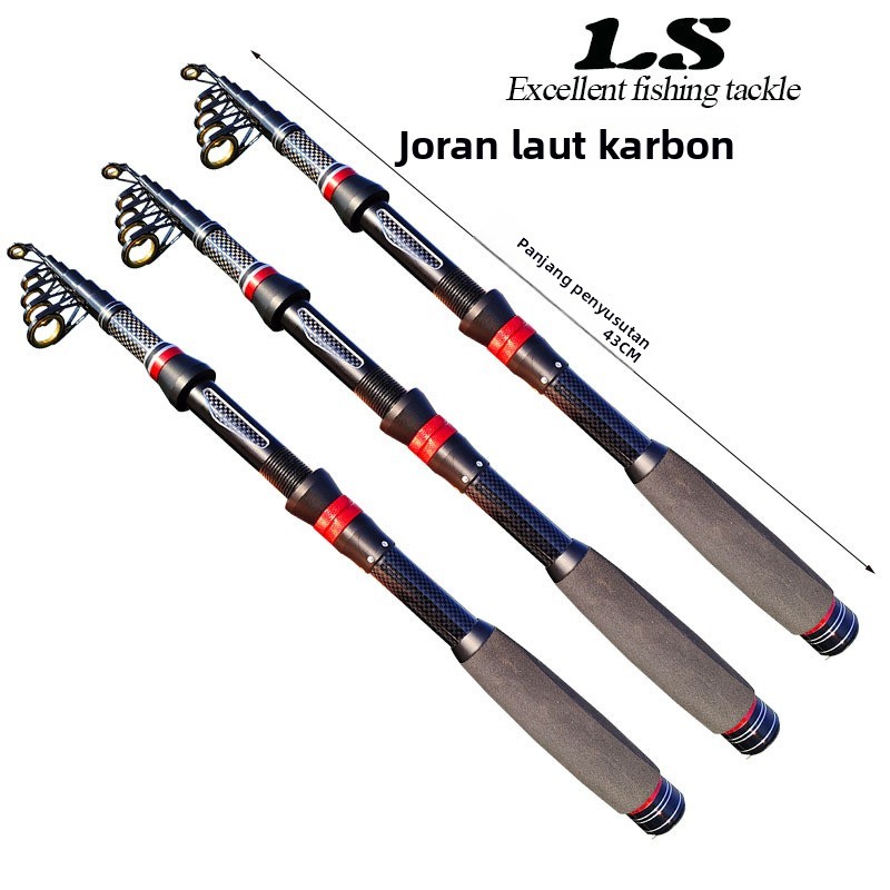 Joran Laut Teleskopik Joran Casting Kain 5 Lapisan, Jenis Keras (Heavy Action), Joran Jauh Casting, 