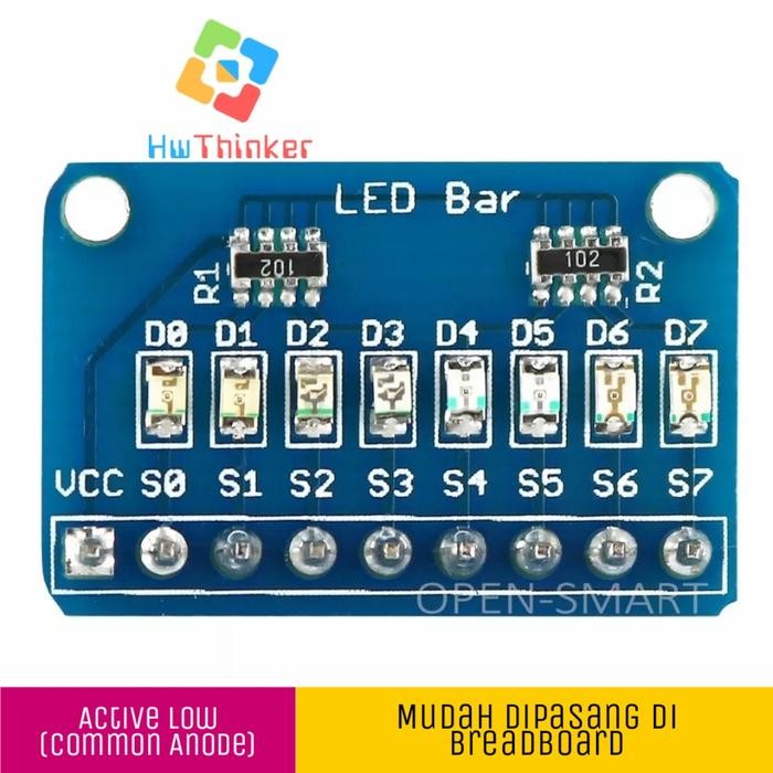 BARLED 8BIT LED Common Anoda IO Tester for Arduino Raspberry FPGA BEST