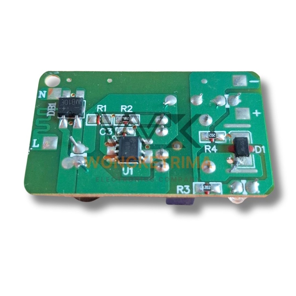 KIT PSU / SMPS 12V 0.5A INPUT AC 220V+LED INDIKATOR