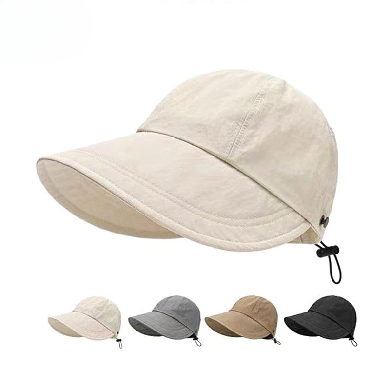 Topi Tepi Lebar Lipat Wanita Korea Topi Wanita Portabel Topi Olahraga Wanita Topi Pantai Wanita Berh