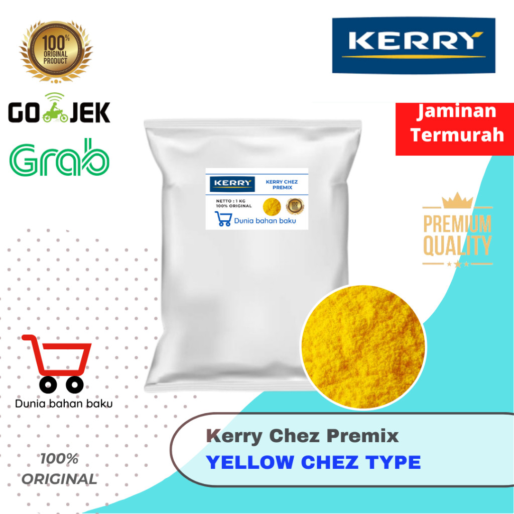 

KEJU BUBUK KERRY PREMIX PREMIUM YELLOW CHEESE POWDER 500 g / 1 Kg | 100% ASLI | Repack Alufoil