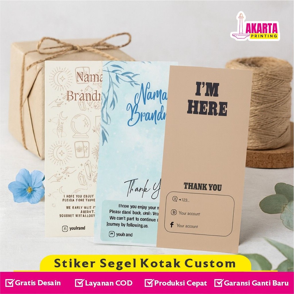 

Cetak Stiker Segel Kotak Custom untuk Box Makanan Kemasan Produk dan Hampers Usaha