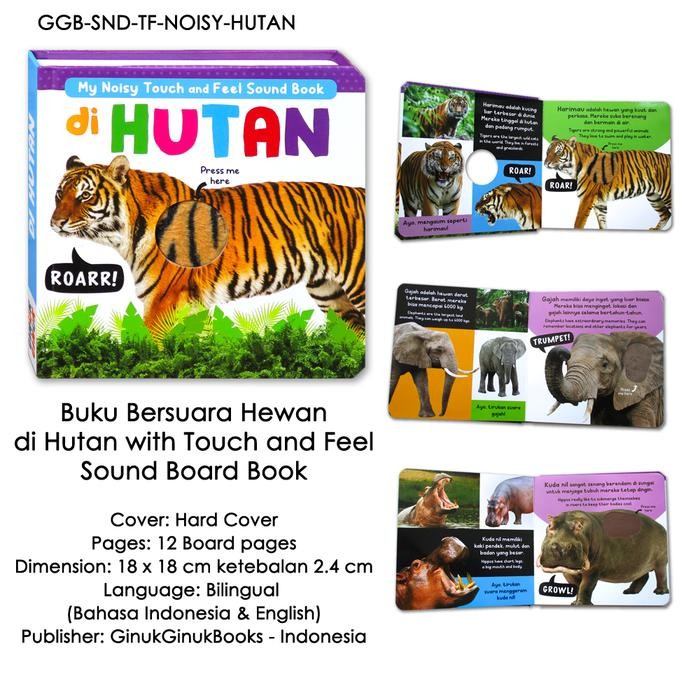 

Buku Bersuara Hewan di Hutan with Touch and Feel Sound Board Book