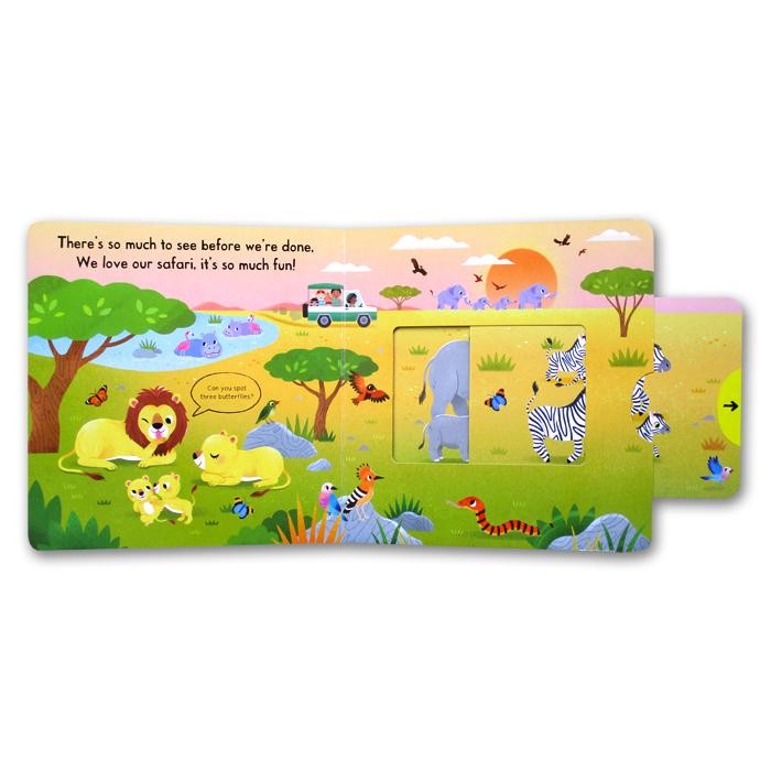 

Busy Safari - Push Pull Slide Board Book - Busy Safari