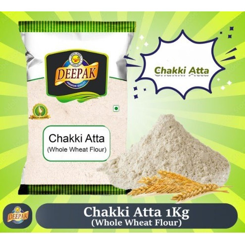 

Chakki Atta 1kg – Tepung Gandum Utuh Whole Wheat Flour India / Whole Wheat Flour untuk Chapati dan Paratha