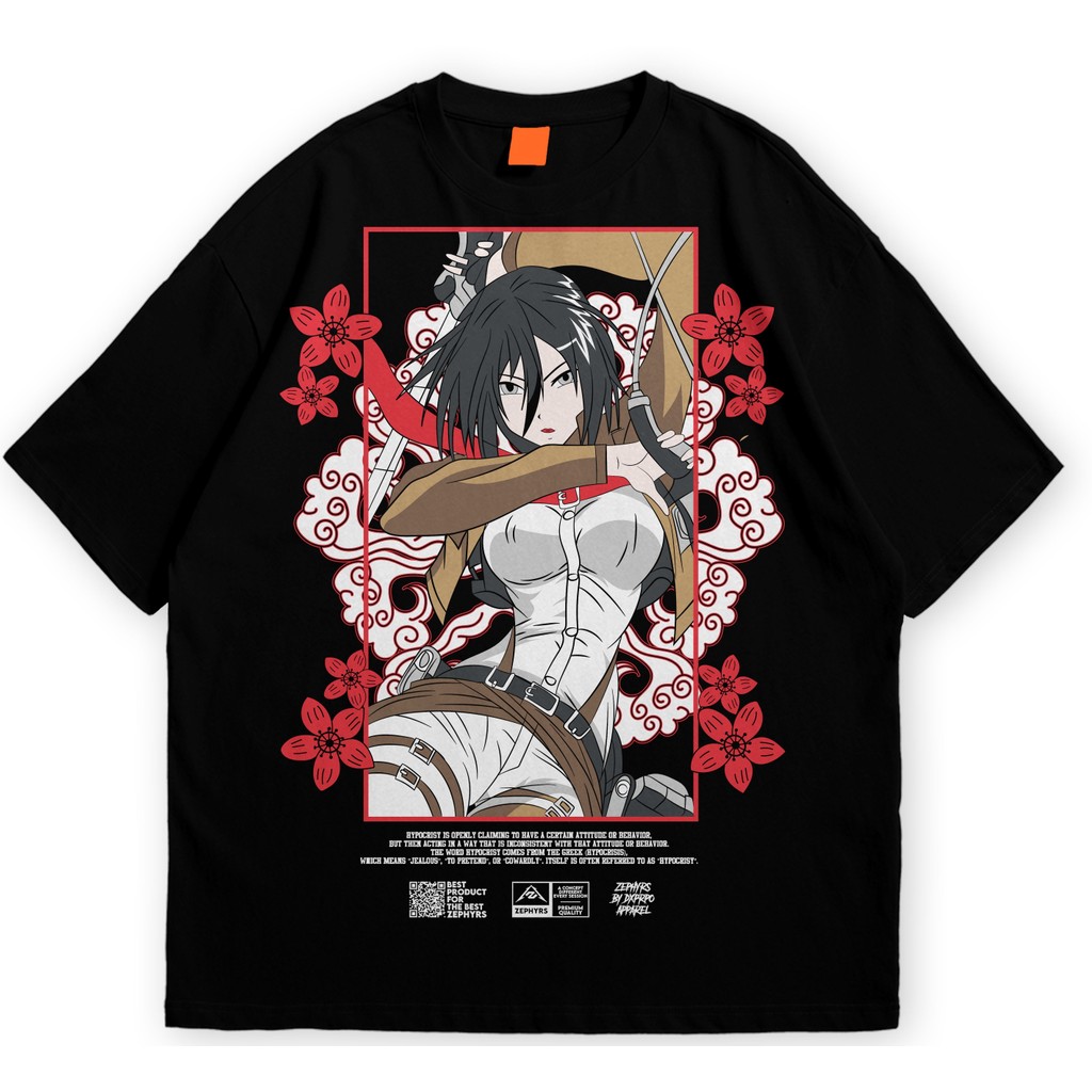 Kaos Anime AOT KYOJIN MIKASA ACKERMAN