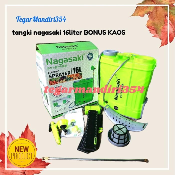 Bonus kaos Tangki cas nagasaki 16liter 125psi tangki sprayer Nagasaki cas elektrik  Tangki semprot p