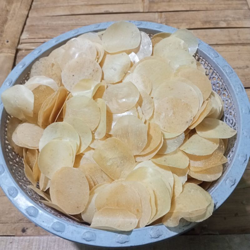 

Kerupuk Opak Singkong Mentah Kecil (Opak Ukuran Koin) 250gr