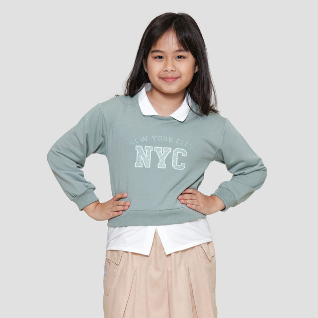 Little M 2In1 Boxy Sweater Anak Perempuan 122768346