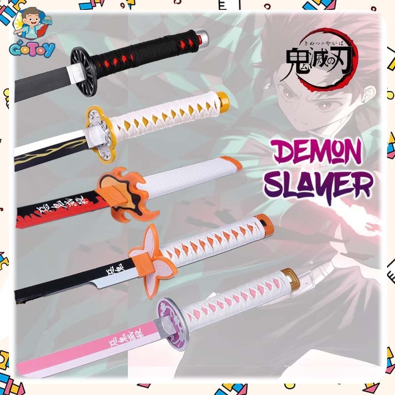Demon Slayer Mainan Pedang Pedangan Nichirin—Mainan Pedang Tanjiro/Rengoku/Zenitsu Realistis