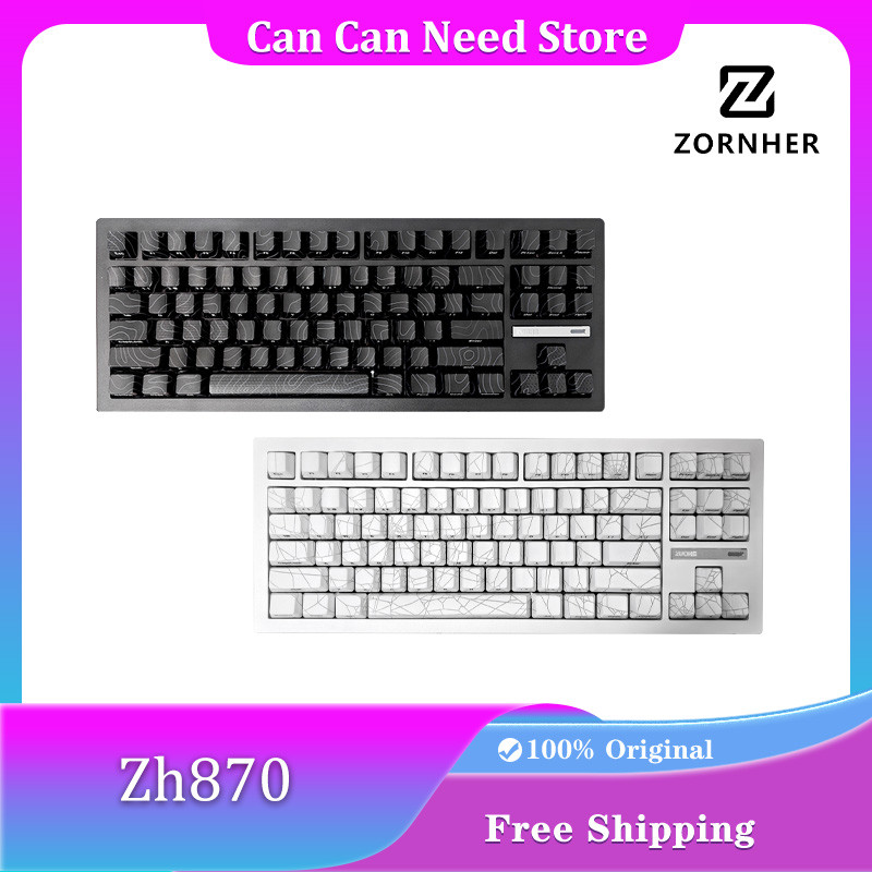 Zuohe Zh870 Mechanical Keyboard Three Mode Wireless Bluetooth RGB Hot Swap Customized Gaming Keyboar