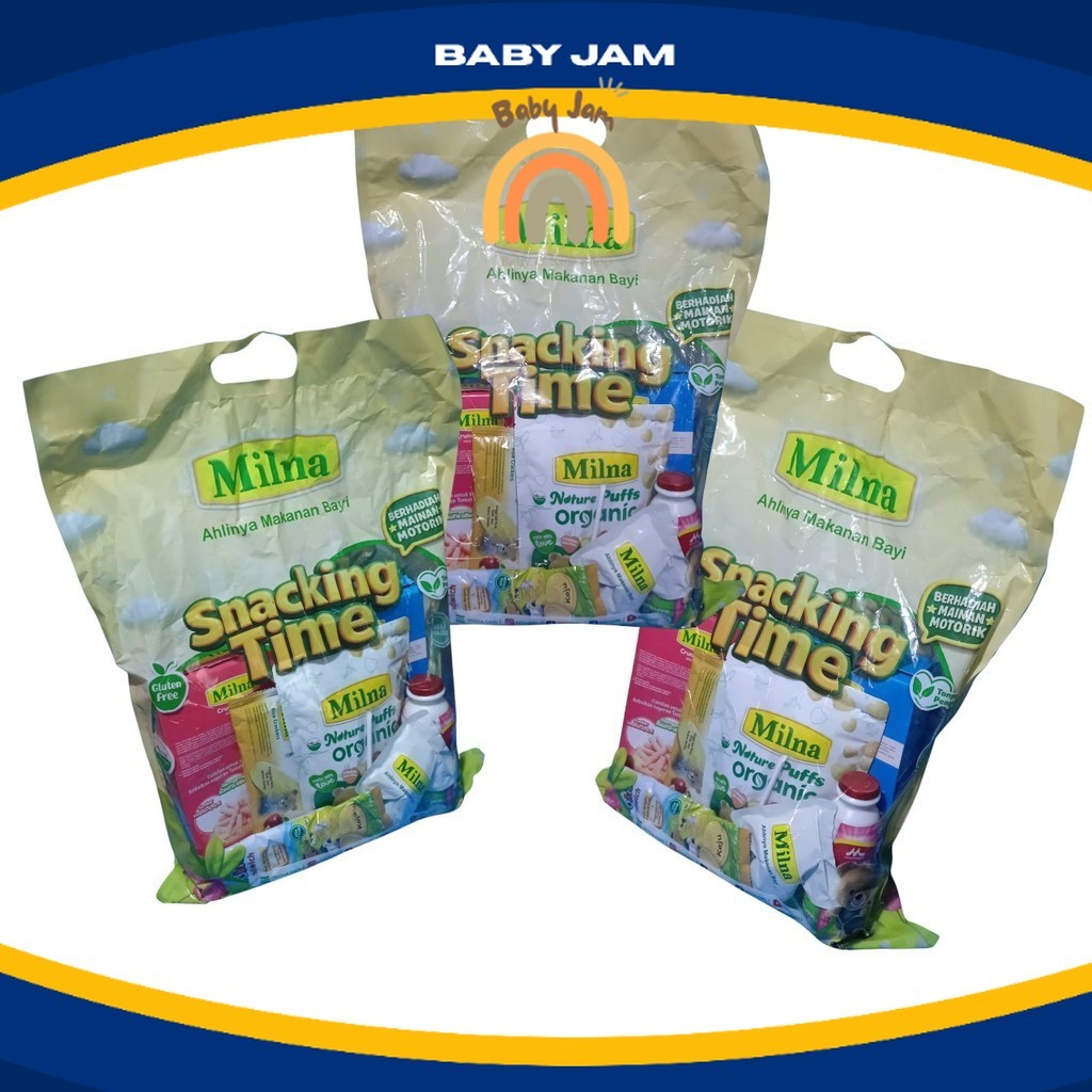 Milna Snack Paket Crunch Cookies Rice Crackers Puff Chil Go Cemilan Bayi Mpasi Snacking Time Free Ma