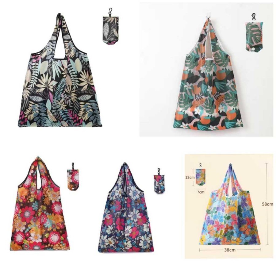 Tas Belanja Lipat / Kantong Belanja Polyester / Tote Bag Lipat / Tas Pasar / Tas Souvenir