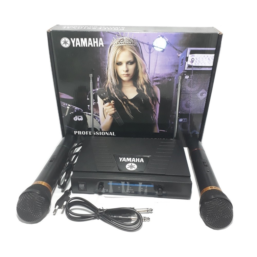 Microphone Yamaha YM-66 Mikrofon Wireless mic tanpa kabel