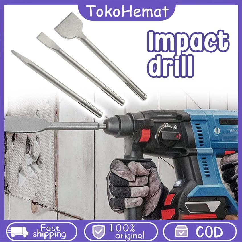 Mata Bor Beton Panjang 250mm Mata Bor Bobok Beton SDS Plus Mata Pahat Bor Beton Flat Chisel 40mm