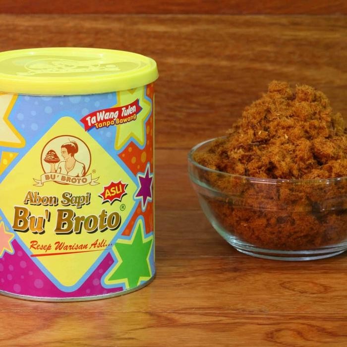 

PROMO! ABON SAPI BU BROTO TAWANG TULEN 200 gr kemasan KALENG/COMPOSITE Renyah