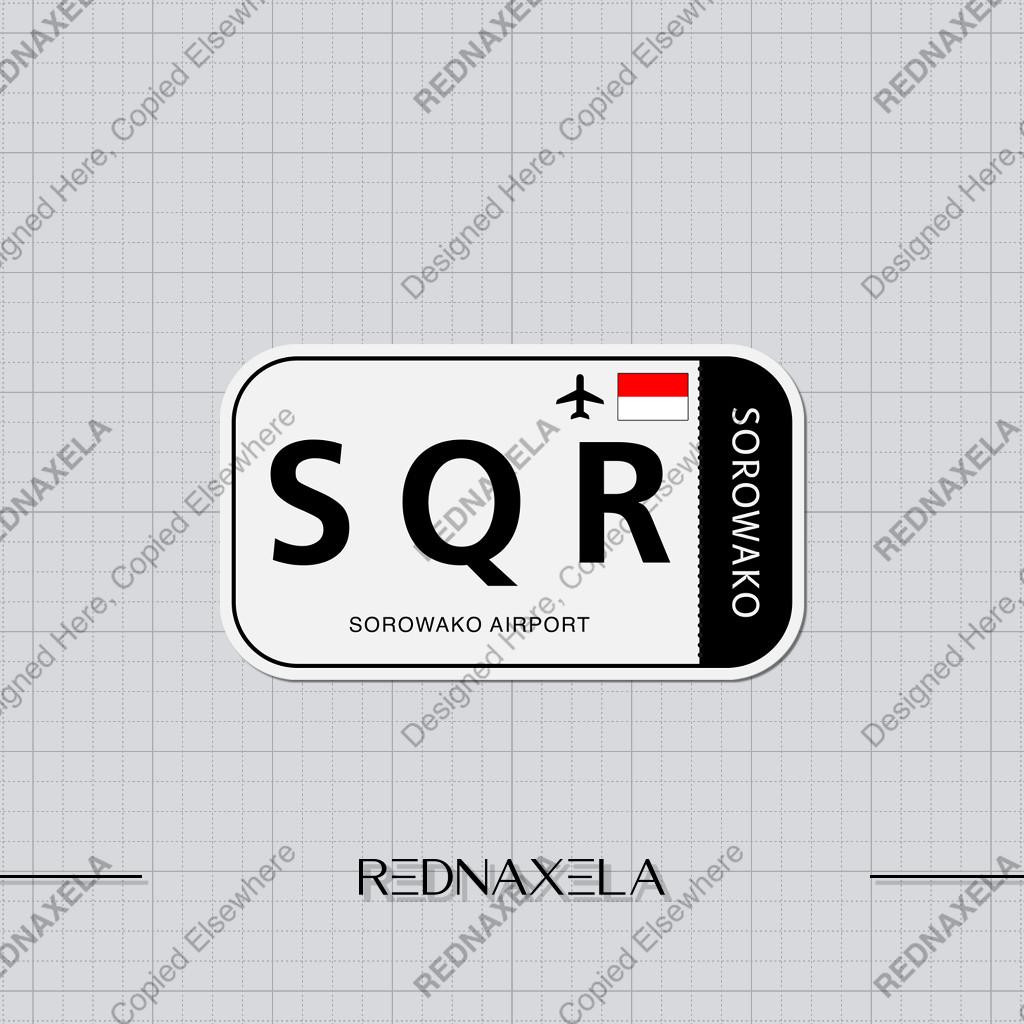

Stiker Vinyl Sorowako Airport Code SRQ Sign Sticker