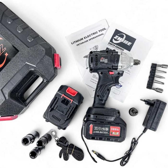 PROMO  Bor Impact wrench zhihe 2baterai fullset koper 10cell lxt ZH88L desain by xapr group - ZHIHE 