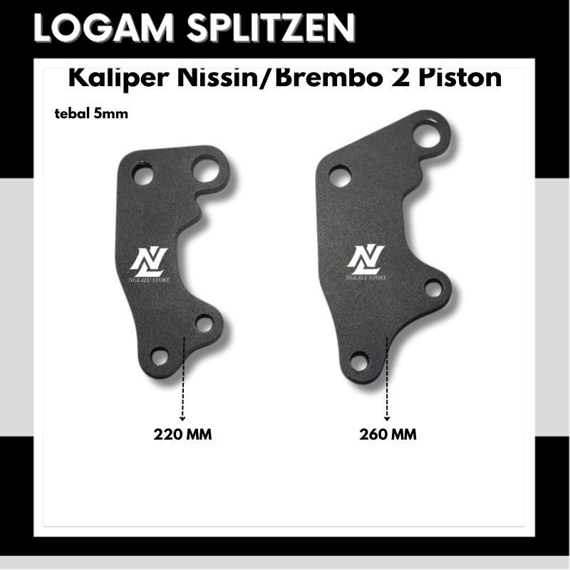 NEW Breket Kaliper Mio Sporty Kaliper Nissin Samurai 2 Piston 220 & 260 Mm Mio Sporty COD Gratis Ong