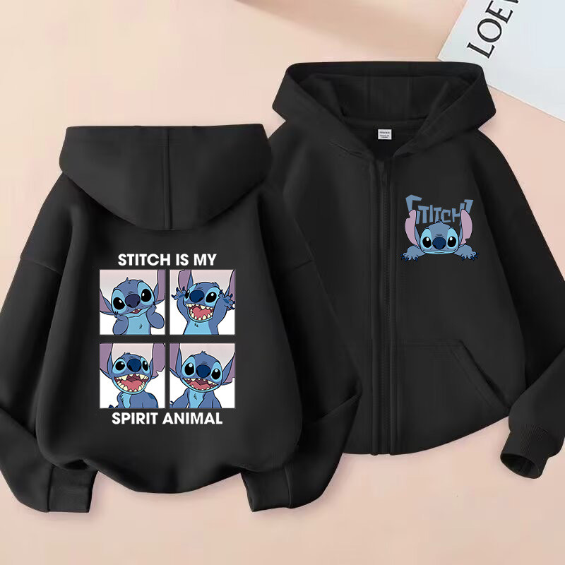 Jaket lilo Stitch Hoodie Lilo and Stitch Jeket Zipper Hoody Pria wanita