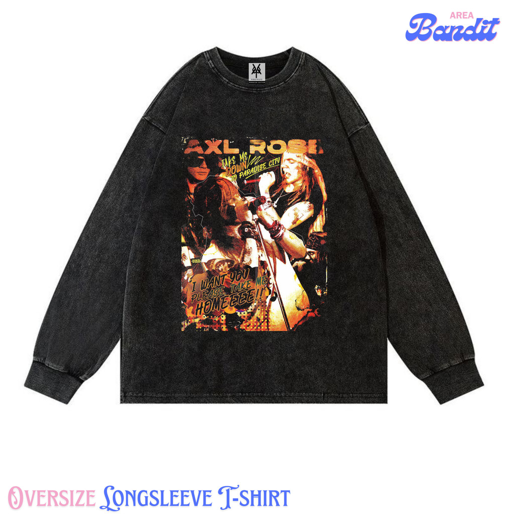 Bandit Area "axl rose paradise city" Oversize Longsleeve T-shirt Vintage tee