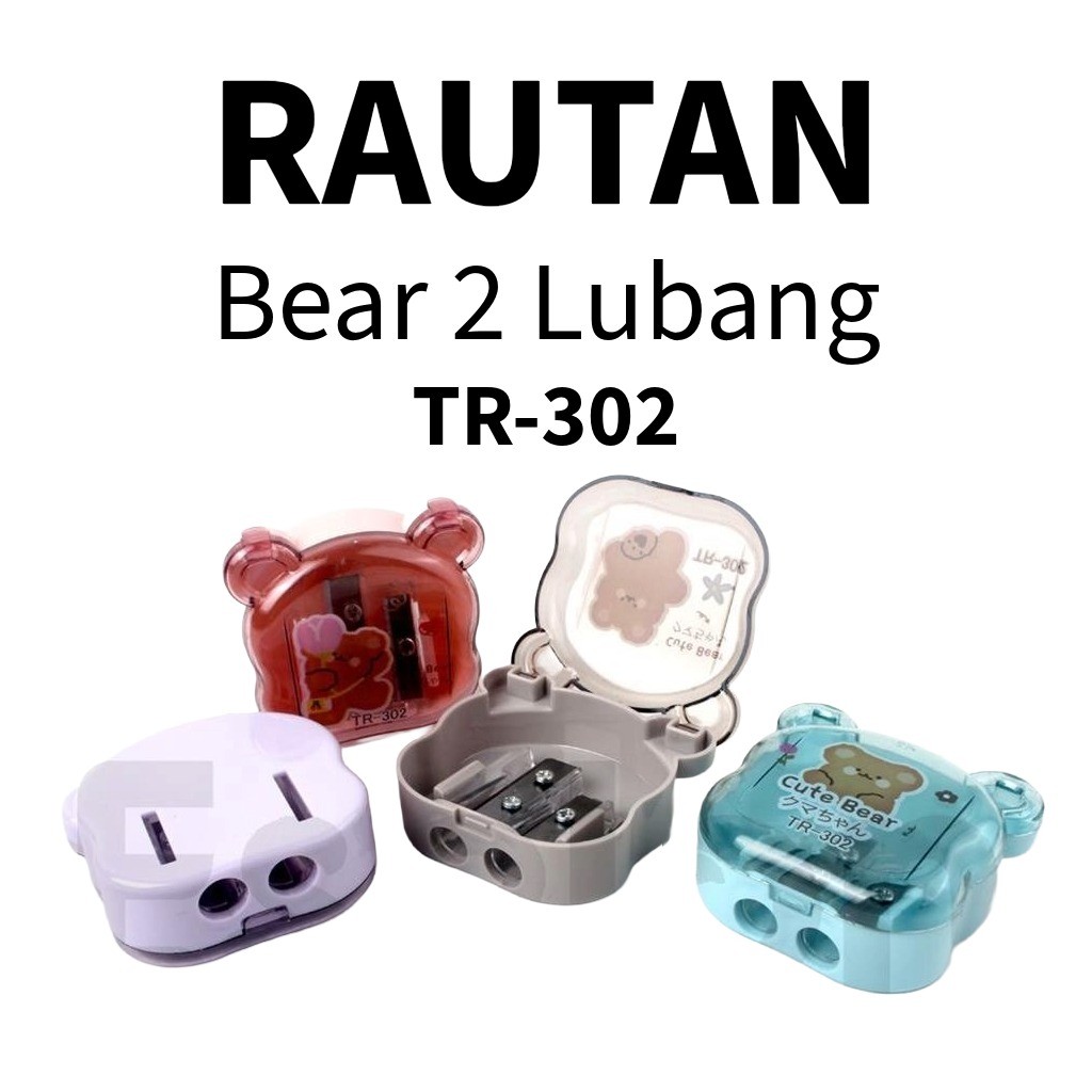 

♚1pcs Serutan Bear 2 Lubang TR-302 / Serutan Fancy Karakter♚