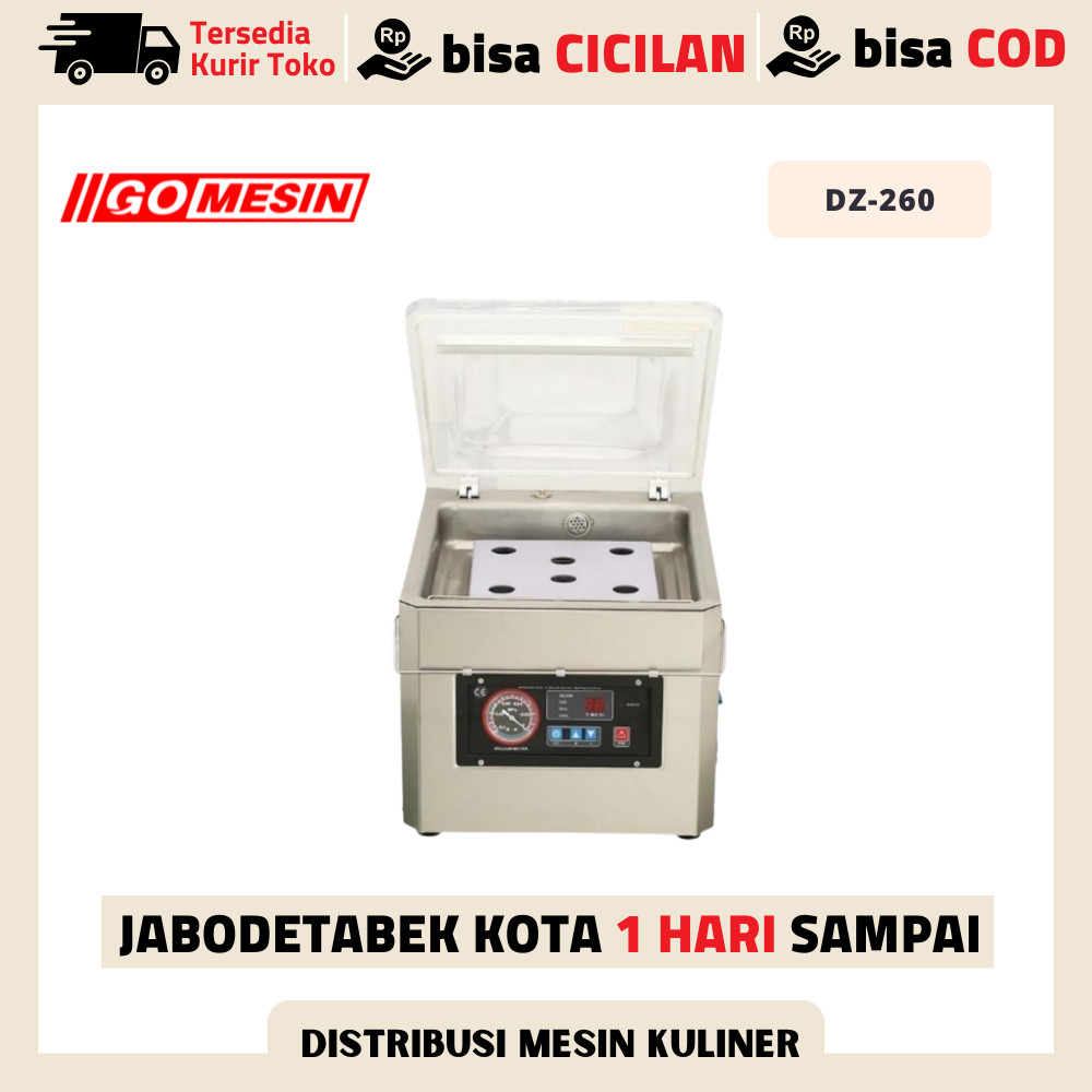 Vacuum Sealer GOMESIN DZ-260 Mesin Vakum Makanan Sealer Press Plastik Original