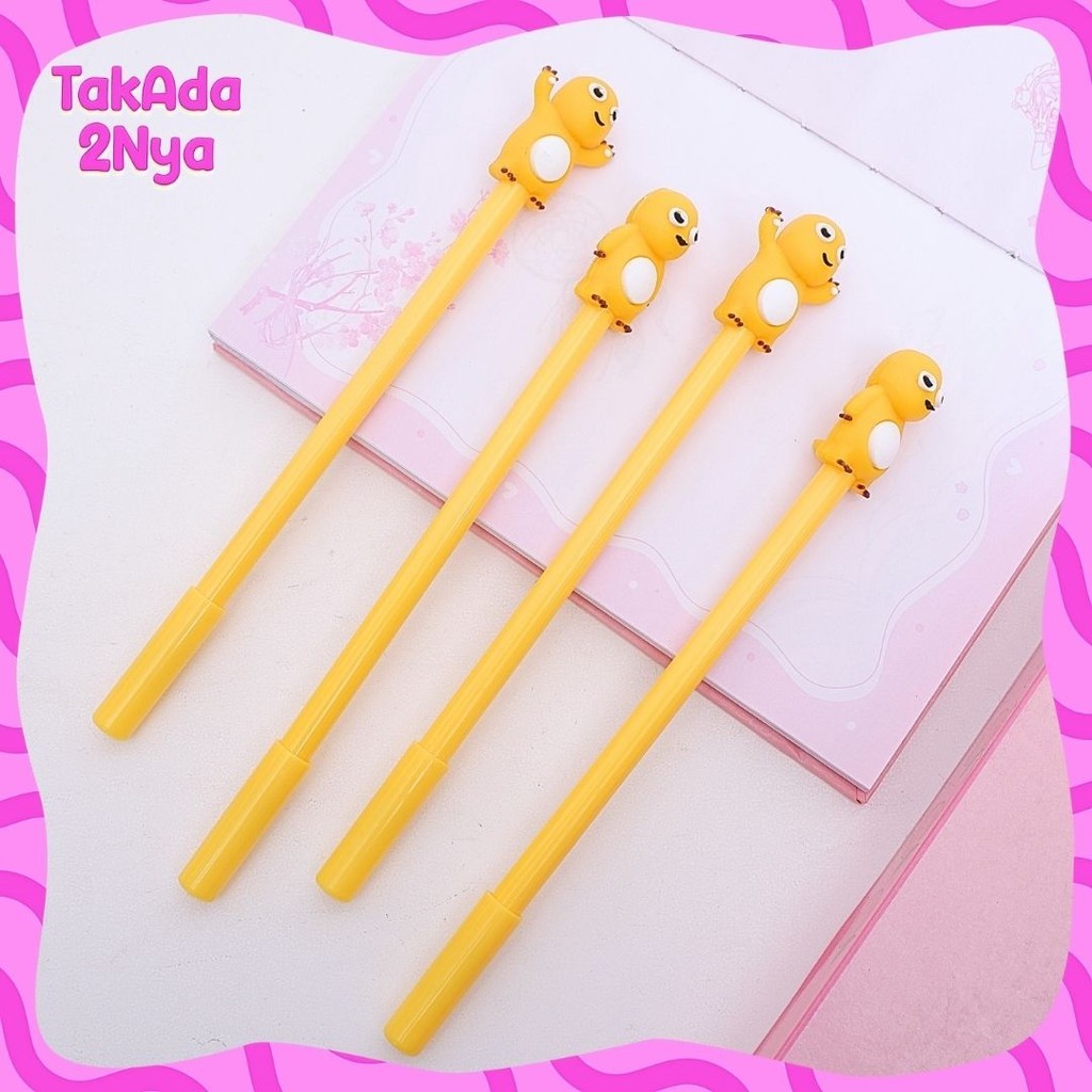 

Pena Gel Nailong Bolpen Bolpoin Karakter Dino Tinta Hitam Dinolong Dinosaurus Kuning Lucu Yellow