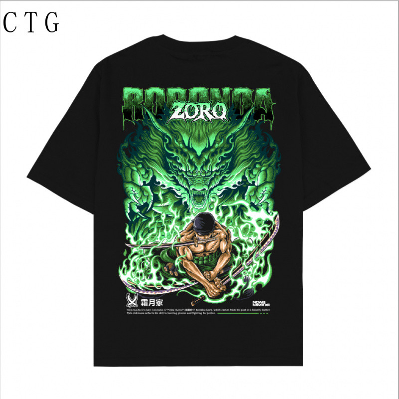 Ngab Kaos Baju Distro Roronoa Zoro The Pirates Hunter NB208 Unisex Pria Wanita Cotton Combed 24s