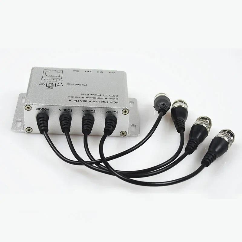CCTV 4 Channel Passive Transmitter Video Balun BNC Male to UTP Rj45 Cat5 4 CH UTP Video Balun Transm