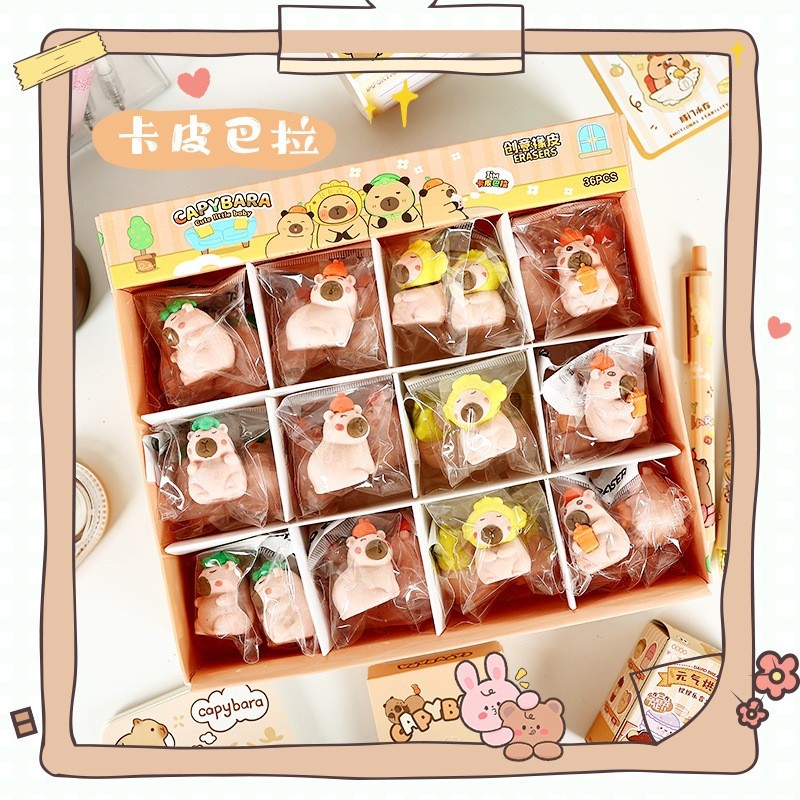 

{Capybara} Penghapus Mini Lucu Imut dan Unik Premium Karakter Capybara No. 1119 by Kakabicam