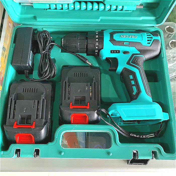 NRT PRO Bor Cordless DC 340 20V 20 Volt Beton Impact Drill Bor Baterai Cas