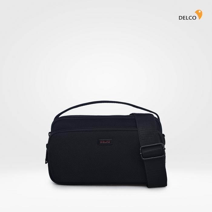 ORIGINAL Tas Pria Delco by Elizabeth Sling Bag 0716-0848 - Black