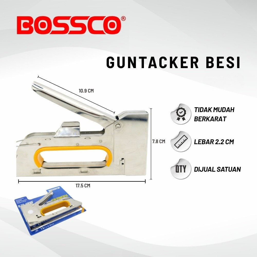 

Staples Tembak Gun Tacker BOSSCO + Isi atau Refil 13/8 Stapler Staples | Stepler Tembak BOSSCO | Stepler Gun BOSSCO | Stapler Tembak | Stapler Gun