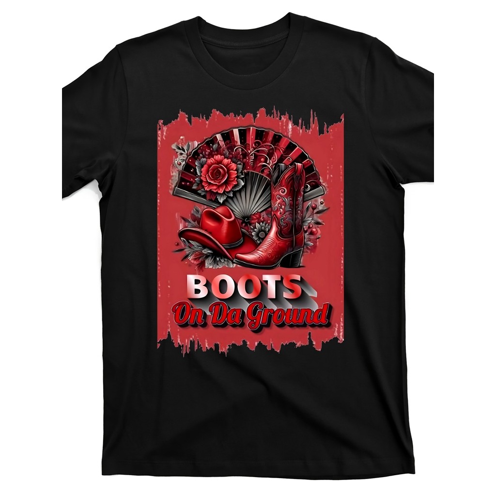 Kaos Wanita Boot Koboi Dance DIY Nyaman Katun Lengan Pendek Hadiah Kasual