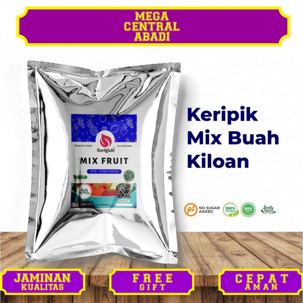 

SERIGALE Keripik Buah Sayur Mix Kiloan I Camilan Sehat I Okra Wortel Kentang Edamame I Vegan Natural