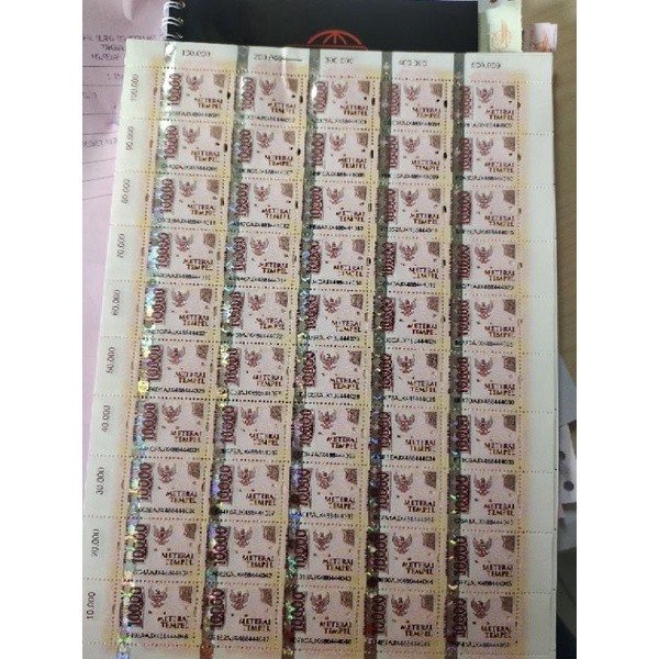 METERAI 10000 METERAI 10RB METERAI 10.000, 100% ASLI